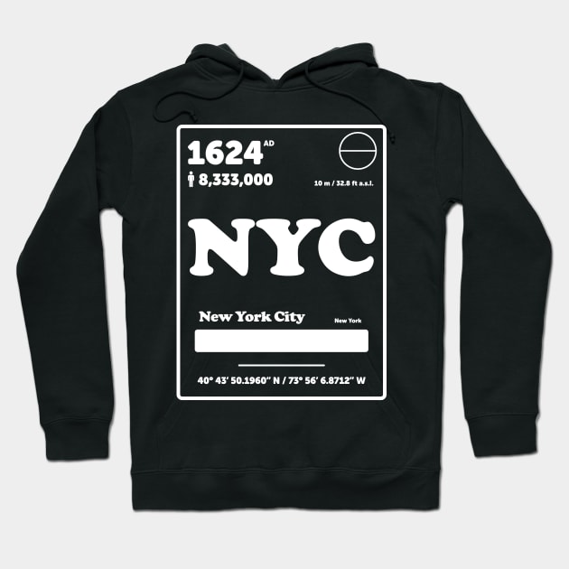 New York Periodic Table Element Hoodie by ScienceCorner